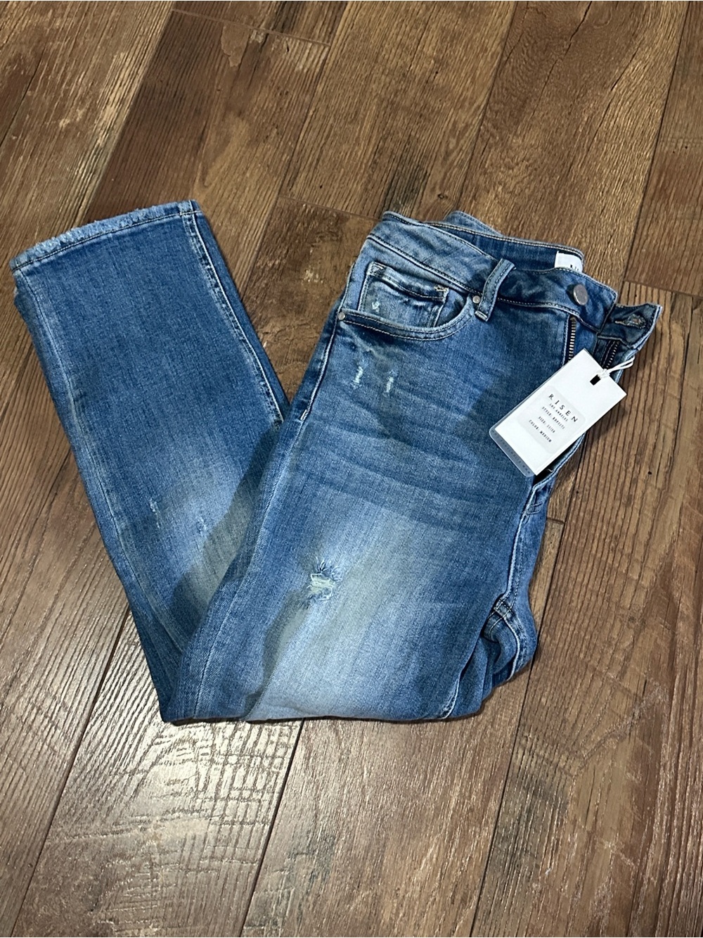 Risen 11/30 Blue Distressed Skinny Jeans